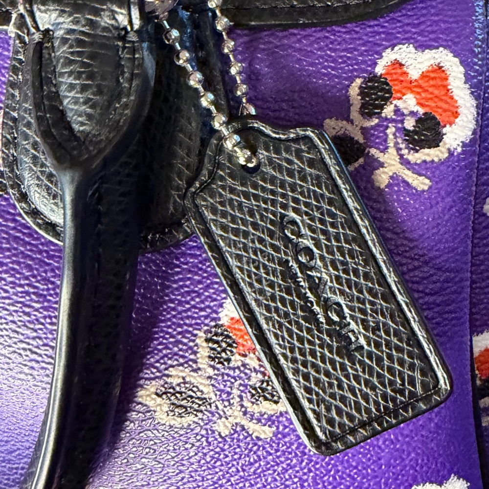 Coach Mini Bennett Satchel in Purple Floral Print – Like New - Picture 8 of 11
